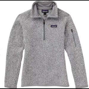 Patagonia Women's Better Sweater 1/4 Zip Pullover 25617 in Birch White Small